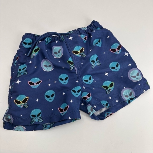 Posh Peanut Alien Swim Trunks Unlined Swimsuit Size 6 - Picture 1 of 4